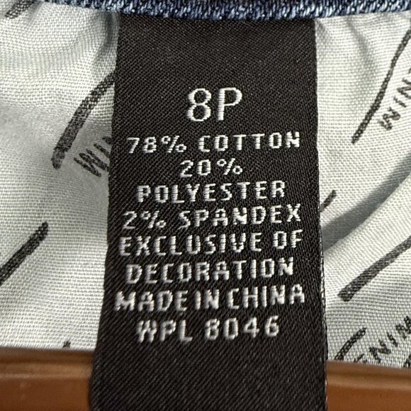 INC Jeans Womens 8P Boot Leg Regular Fit Blue Mid Rise Stretch Petite 30x28 - Picture 3 of 10